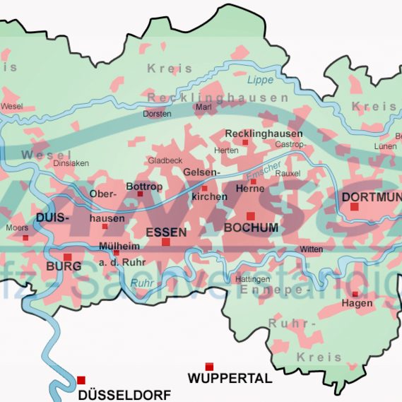 Einsatzgebiet des Kfz-Gutachters im Ruhrgebiet mit Mülheim, Essen, Duisburg und Umgebung
